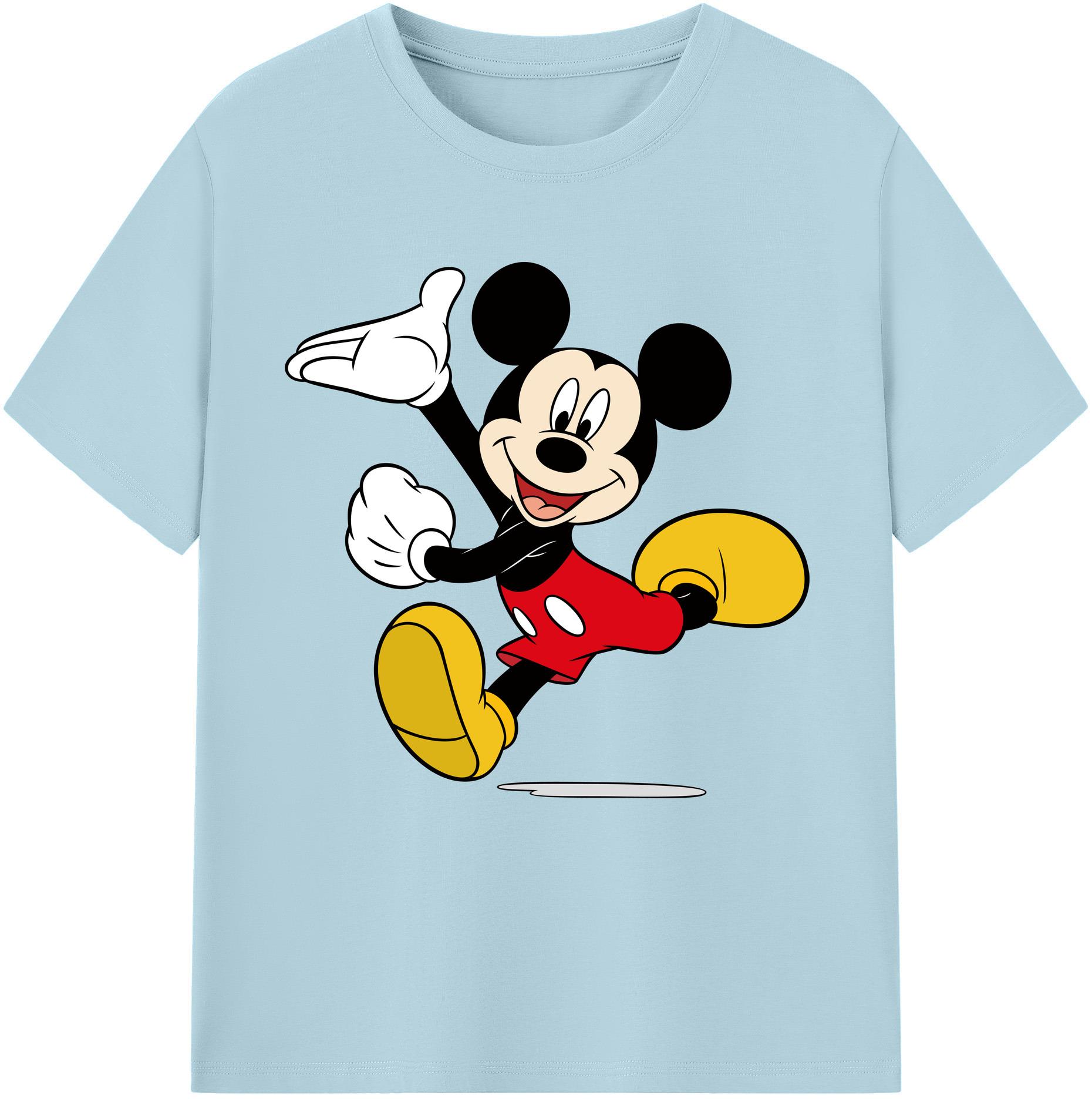 （画像用） ミッキーマウス Mickey Mouse 綿100％半袖Tシャツ（フロントプリント）